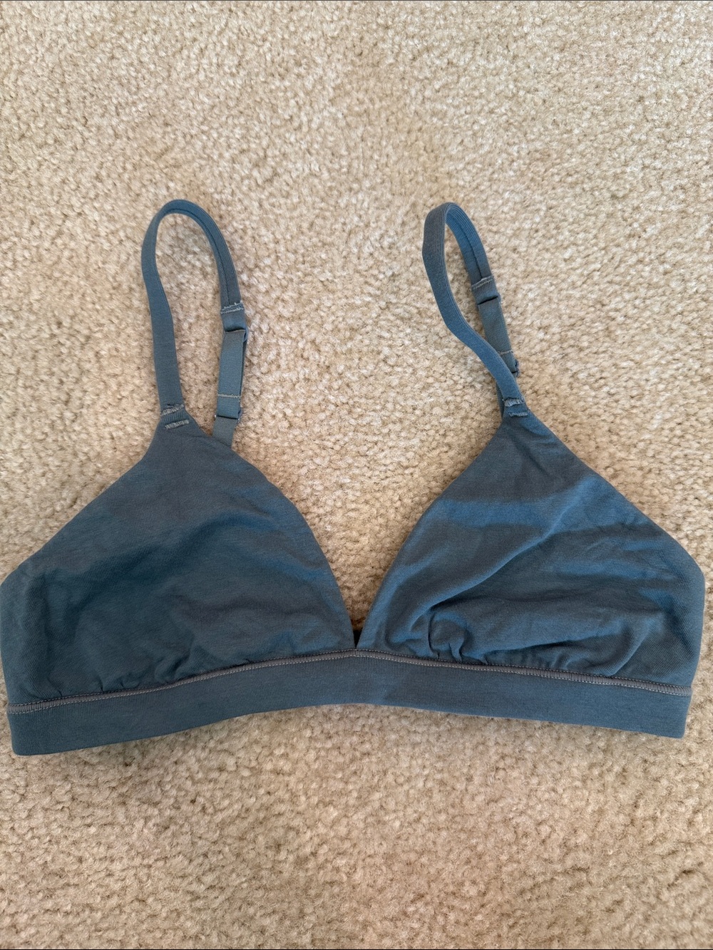 SKIMS Classic Soft Cotton Bralette in Slate Blue